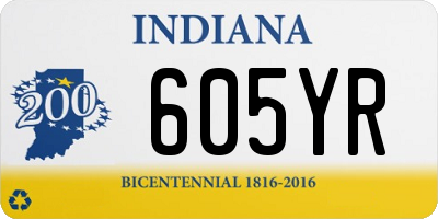 IN license plate 605YR