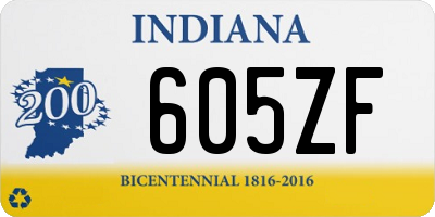 IN license plate 605ZF