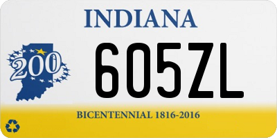 IN license plate 605ZL