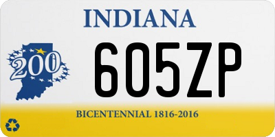 IN license plate 605ZP