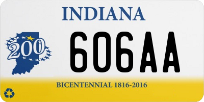 IN license plate 606AA