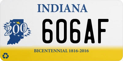 IN license plate 606AF