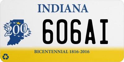 IN license plate 606AI