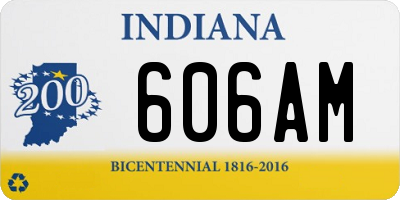 IN license plate 606AM