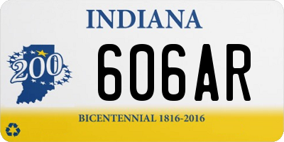 IN license plate 606AR