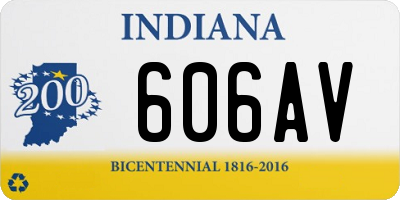 IN license plate 606AV