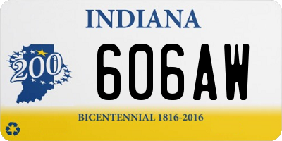 IN license plate 606AW