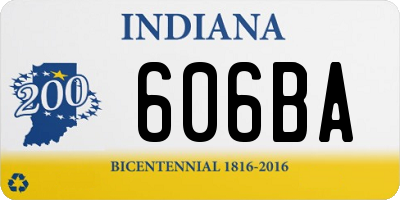 IN license plate 606BA