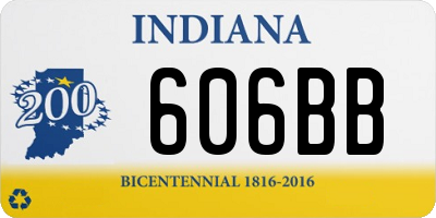 IN license plate 606BB