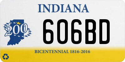 IN license plate 606BD