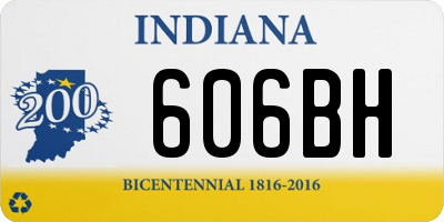 IN license plate 606BH