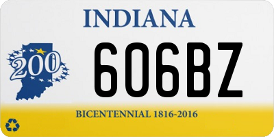 IN license plate 606BZ