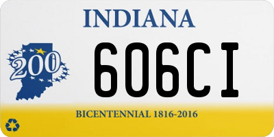 IN license plate 606CI