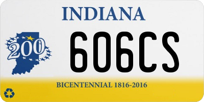 IN license plate 606CS