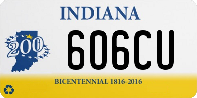 IN license plate 606CU