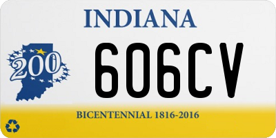 IN license plate 606CV