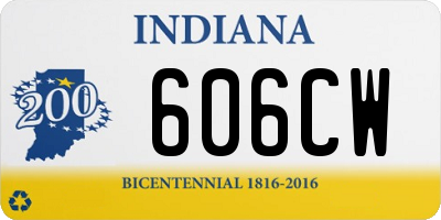 IN license plate 606CW