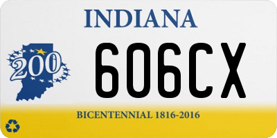 IN license plate 606CX