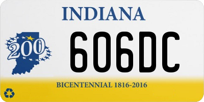 IN license plate 606DC