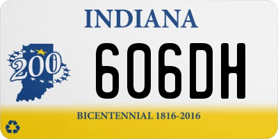 IN license plate 606DH