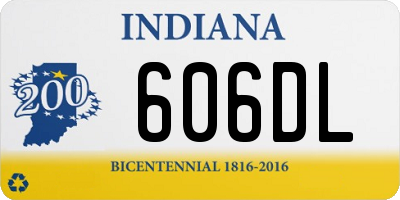 IN license plate 606DL