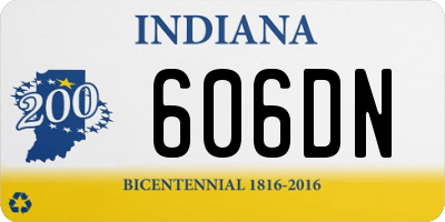 IN license plate 606DN