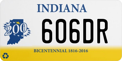 IN license plate 606DR