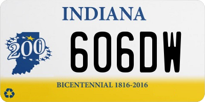 IN license plate 606DW