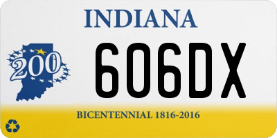 IN license plate 606DX