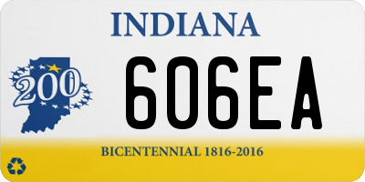 IN license plate 606EA