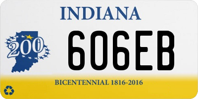 IN license plate 606EB