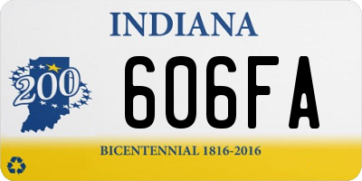 IN license plate 606FA