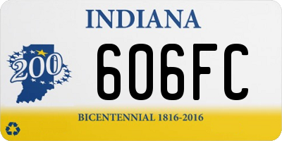 IN license plate 606FC