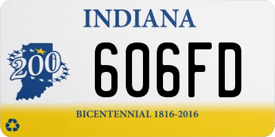 IN license plate 606FD