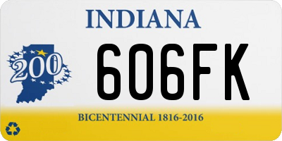 IN license plate 606FK