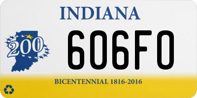 IN license plate 606FO