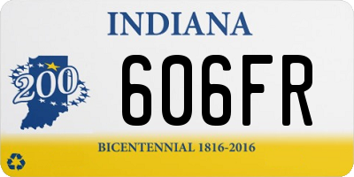 IN license plate 606FR