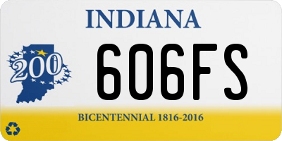 IN license plate 606FS