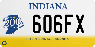 IN license plate 606FX