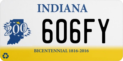 IN license plate 606FY