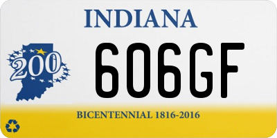 IN license plate 606GF