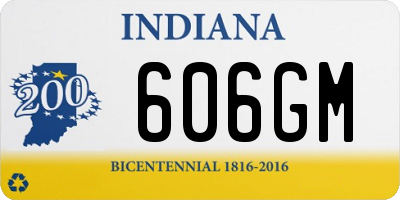 IN license plate 606GM