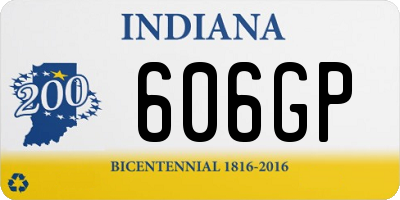 IN license plate 606GP