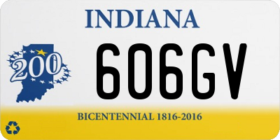 IN license plate 606GV