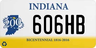 IN license plate 606HB