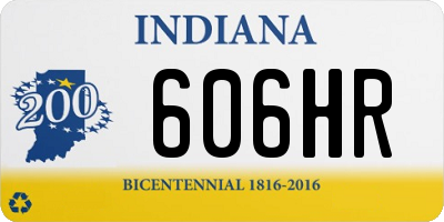 IN license plate 606HR