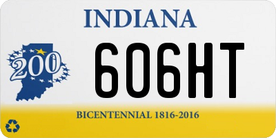 IN license plate 606HT