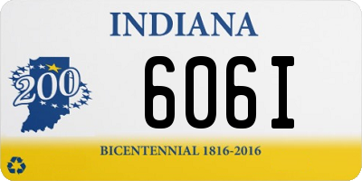 IN license plate 606I