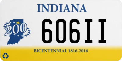 IN license plate 606II