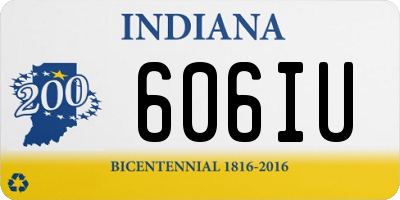 IN license plate 606IU